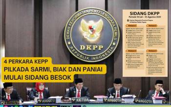 Besok, 4 Perkara KEPP Pilkada Sarmi, Biak, Paniai Disidang